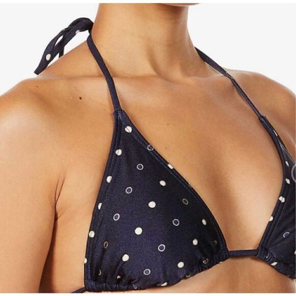 Ted Baker Dahleya Navy Polka-Dot Triangle Bikini Top Size 3 (US Size 8) NWT - Picture 2 of 9